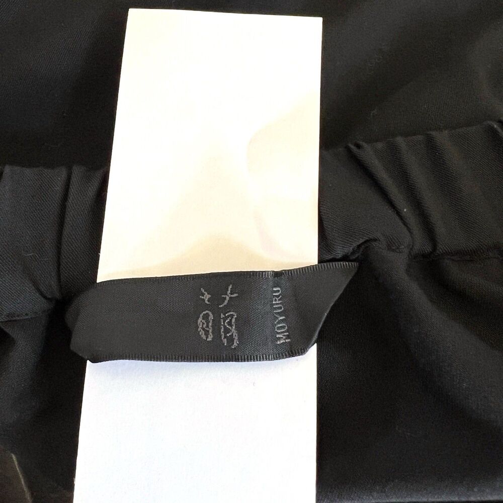 Moyuru Black Harem Pants Size Large With Pockets Artsy Lagenlook Rayon Polyester - Picture 2 of 5